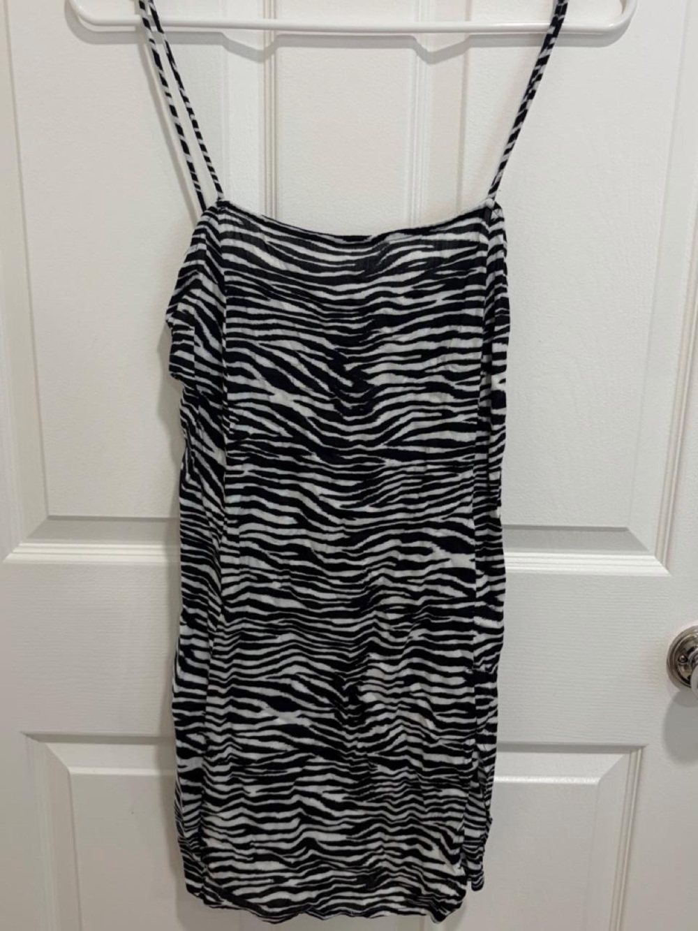 Motel Rocks Black & White Zebra Print Camisole Dress
